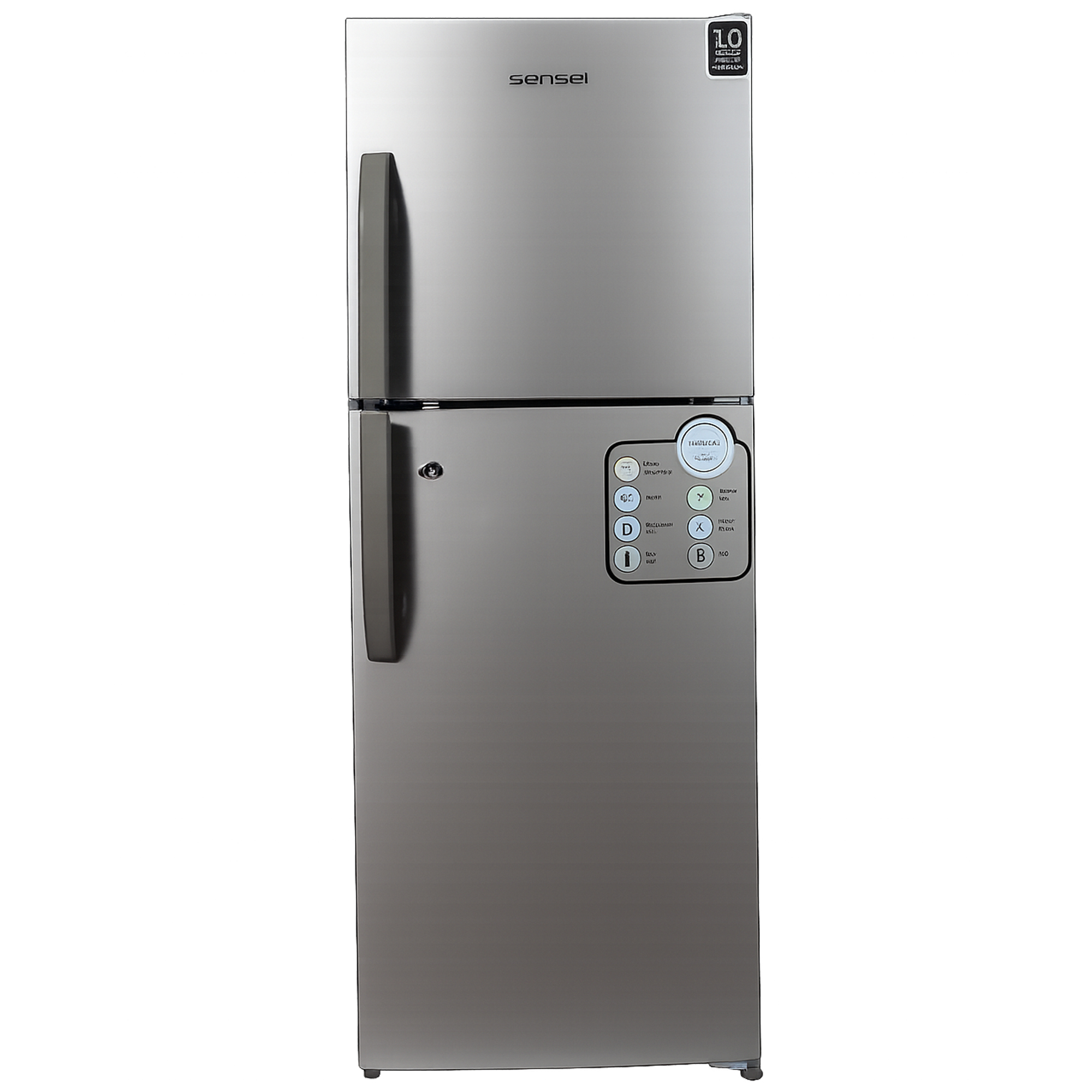 Sensei 220 Liter Double Door Refrigerator model SRF235DSS04 front view - GharOne Nepal
