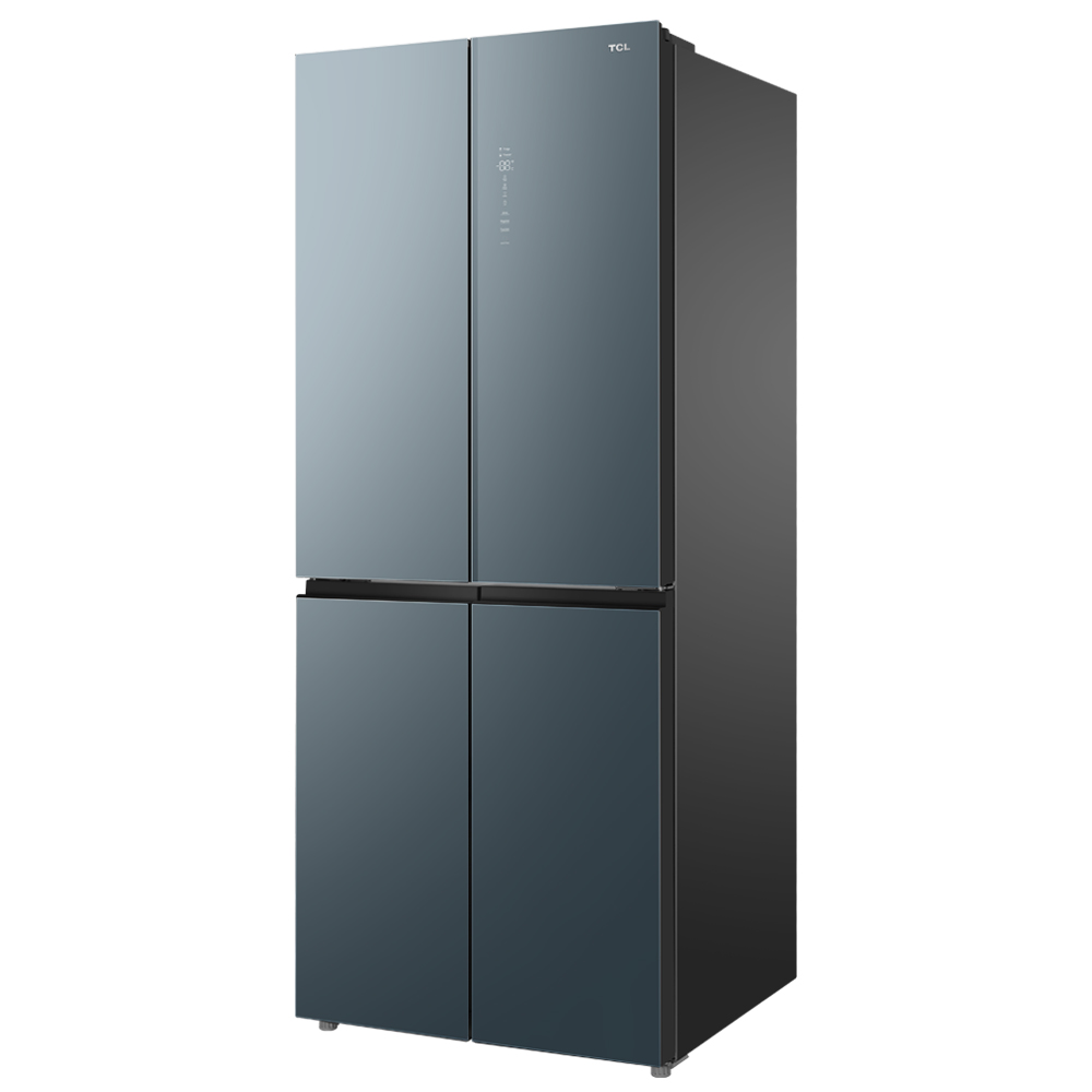 TCL 450 Liter Multi Door Cross Door Refrigerator | R600a, LED Display, Glacial Blue (P460CDGBL) model P460CDGBL front view - GharOne Nepal view 3