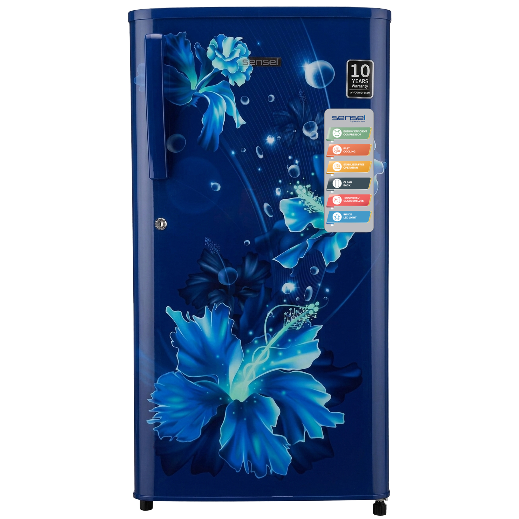 Sensei 185 Liter Single Door Refrigerator (SRF205VGB05) model SRF205VGB05 front view - GharOne Nepal