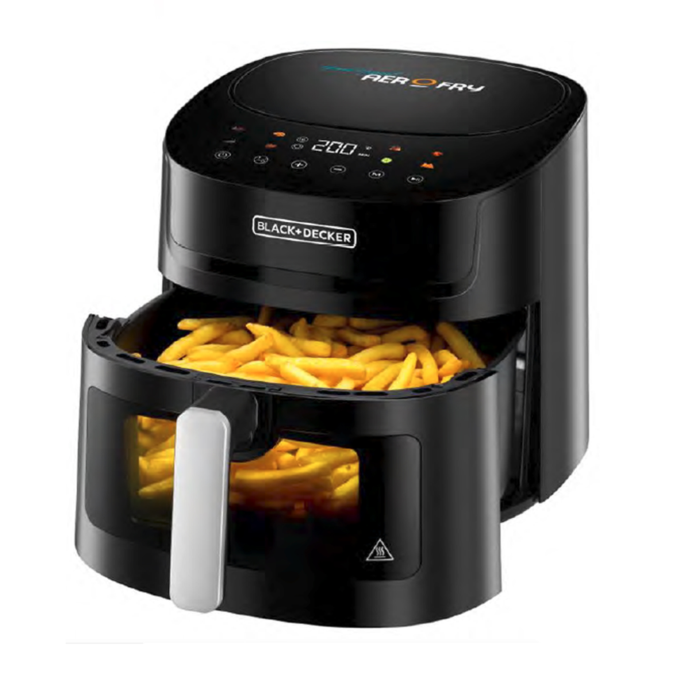 Black+Decker 8 in1 Grand Digital Air Fryer with Window 1800W model AF7210-B5 front view - GharOne Nepal view 3