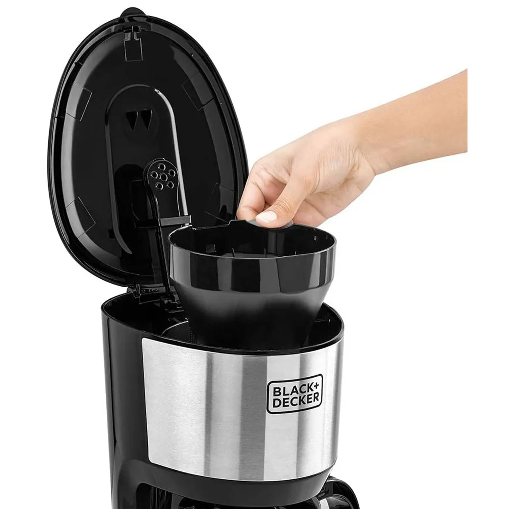 Black+Decker 10 Cups Coffee Maker With Glass Carafe For Drip Coffee model DCM750S-B5 front view - GharOne Nepal view 3