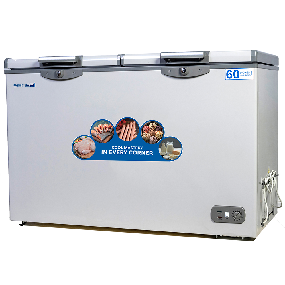 Sensei 340 Liter Dual-Function Chest Freezer (SCF340HDDT3) model SCF340HDDT3 front view - GharOne Nepal view 3