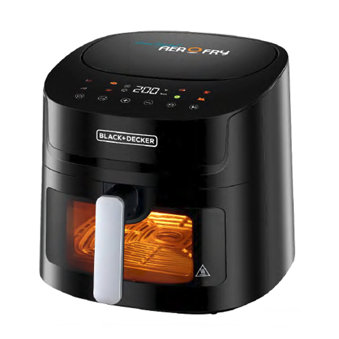 Black+Decker 8 in1 Grand Digital Air Fryer with Window 1800W model AF7210-B5 front view - GharOne Nepal view 2