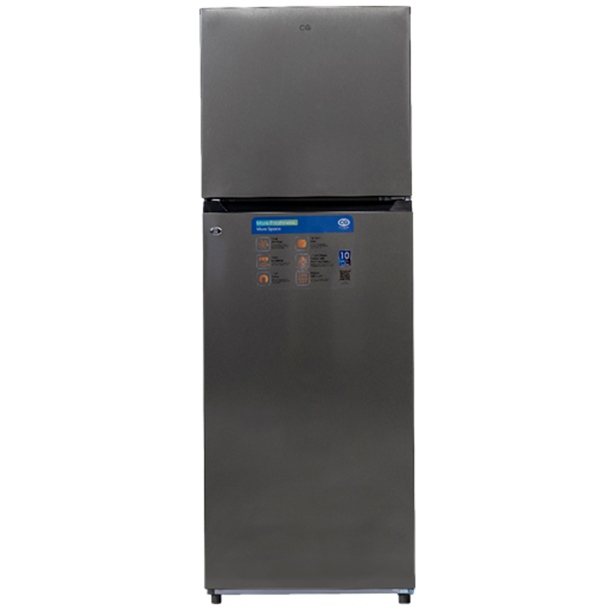 CG 270 Liter Double Door Refrigerator (CGD290SLS) model CGD290SLS front view - GharOne Nepal