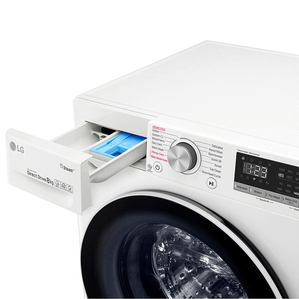 Lg washing machine 8kg on sale front load steam