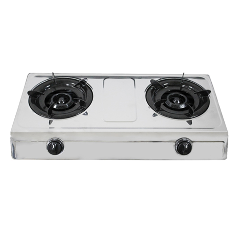 CG 2 Burner Auto Ignition Gas Stove (CGGS2BSC) model CGGS2BSC front view - GharOne Nepal