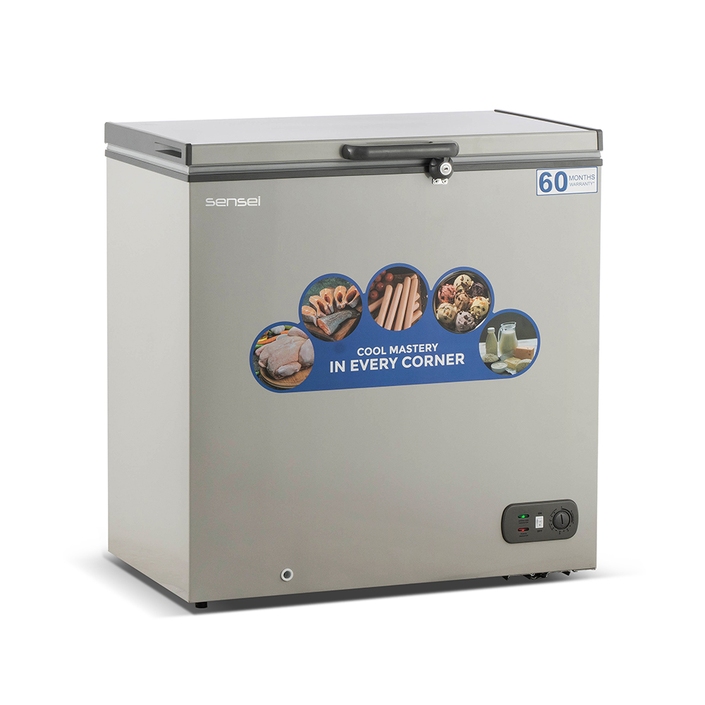 Sensei 165 Liter Hard Top Single Door Chest Freezer (SCF165HA3C) model SCF165HA3C front view - GharOne Nepal