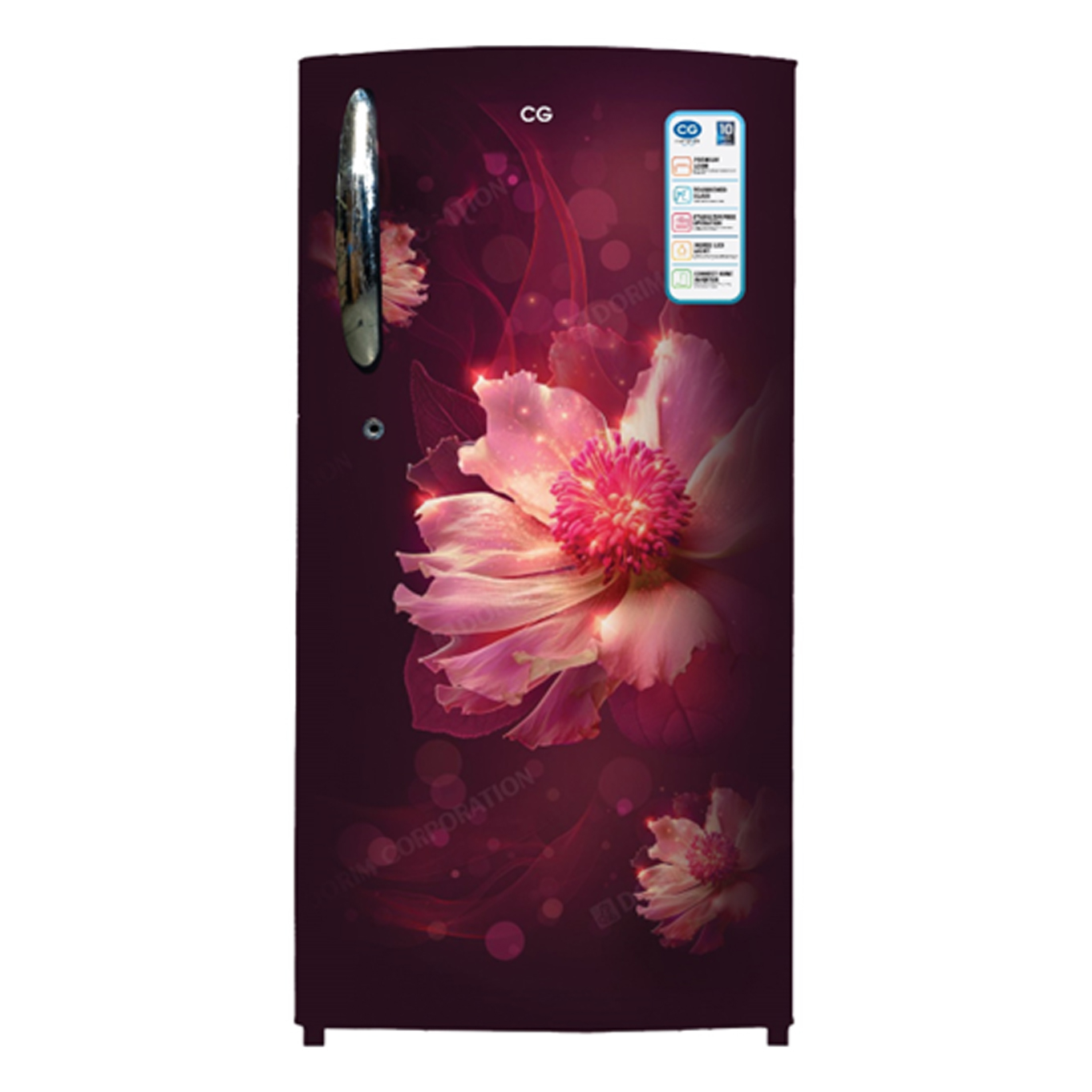 CG 175 Liter Single Door Refrigerator (CGS190DR01) model CGS190DR01 front view - GharOne Nepal