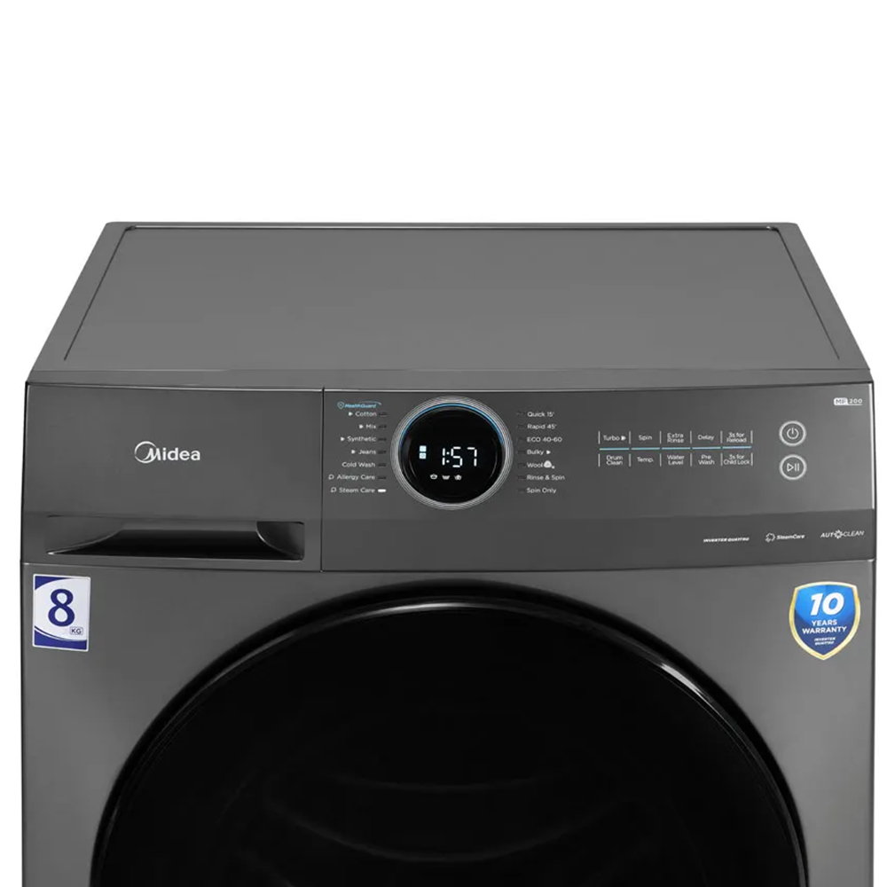 midea 8kg front load washing machine