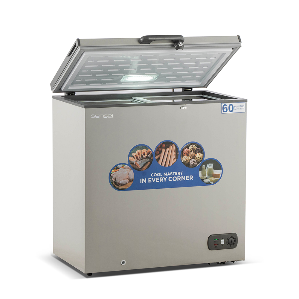 Sensei 165 Liter Hard Top Single Door Chest Freezer (SCF165HA3C) model SCF165HA3C front view - GharOne Nepal view 3