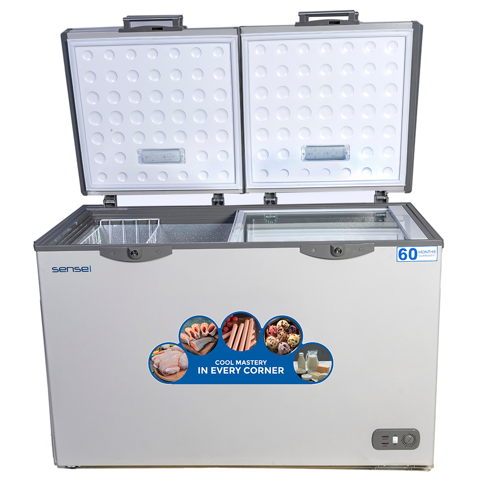 Sensei 340 Liter Dual-Function Chest Freezer (SCF340HDDT3) model SCF340HDDT3 front view - GharOne Nepal view 5