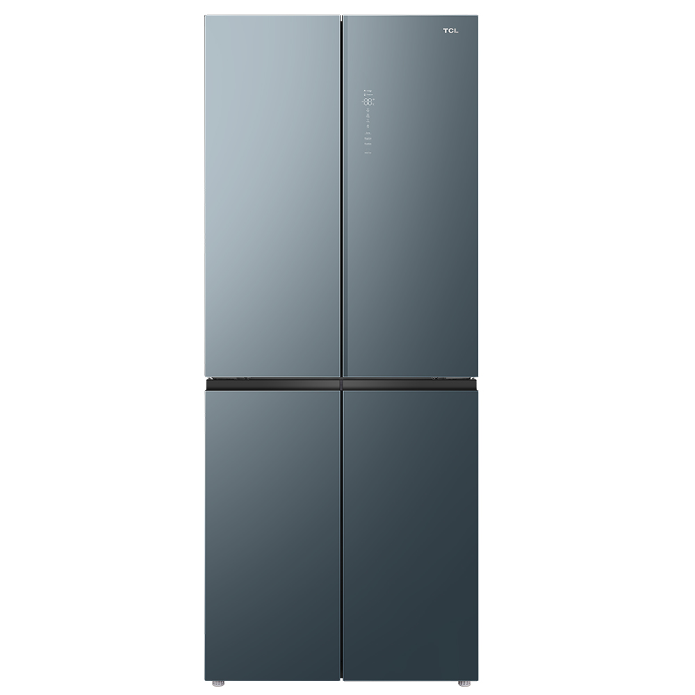 TCL 450 Liter Multi Door Cross Door Refrigerator | R600a, LED Display, Glacial Blue (P460CDGBL) model P460CDGBL front view - GharOne Nepal