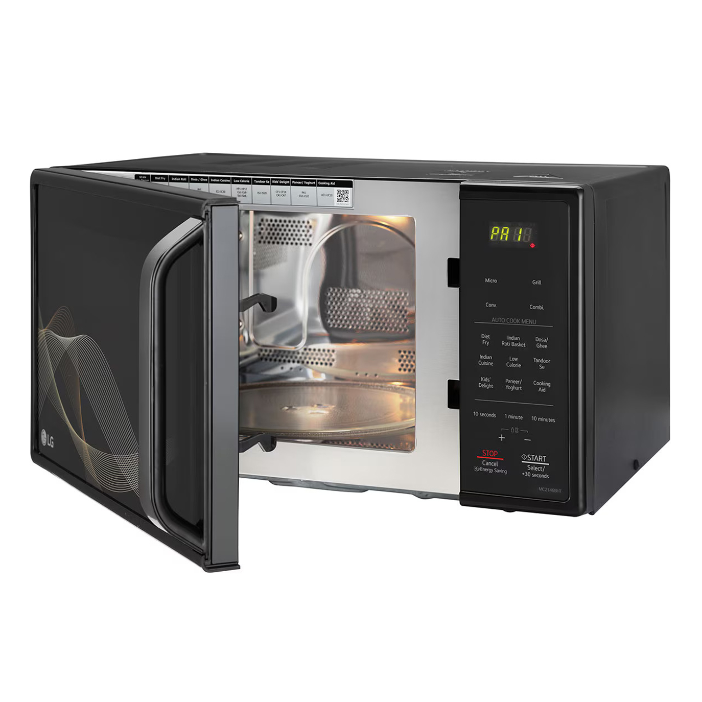 LG 21 Liter Convection Microwave Oven (MC2146BHT) model MC2146BHT front view - GharOne Nepal view 5