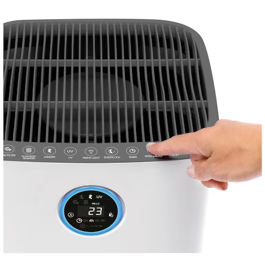 Black+Decker 470m3/h Air Purifier or Air Care model AP3560-B5 front view - GharOne Nepal view 3