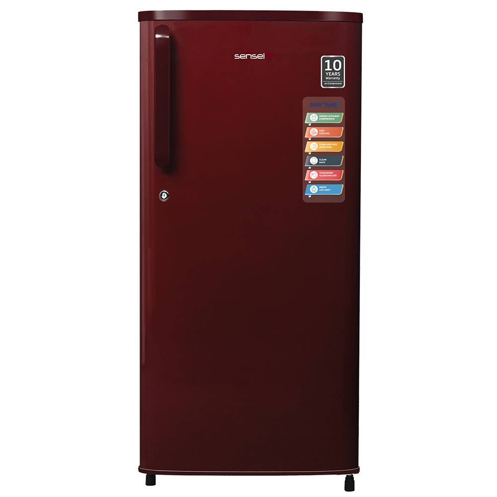 Sensei 185 Liter Single Door Refrigerator (SRF205PBR05) model SRF205PBR05 front view - GharOne Nepal