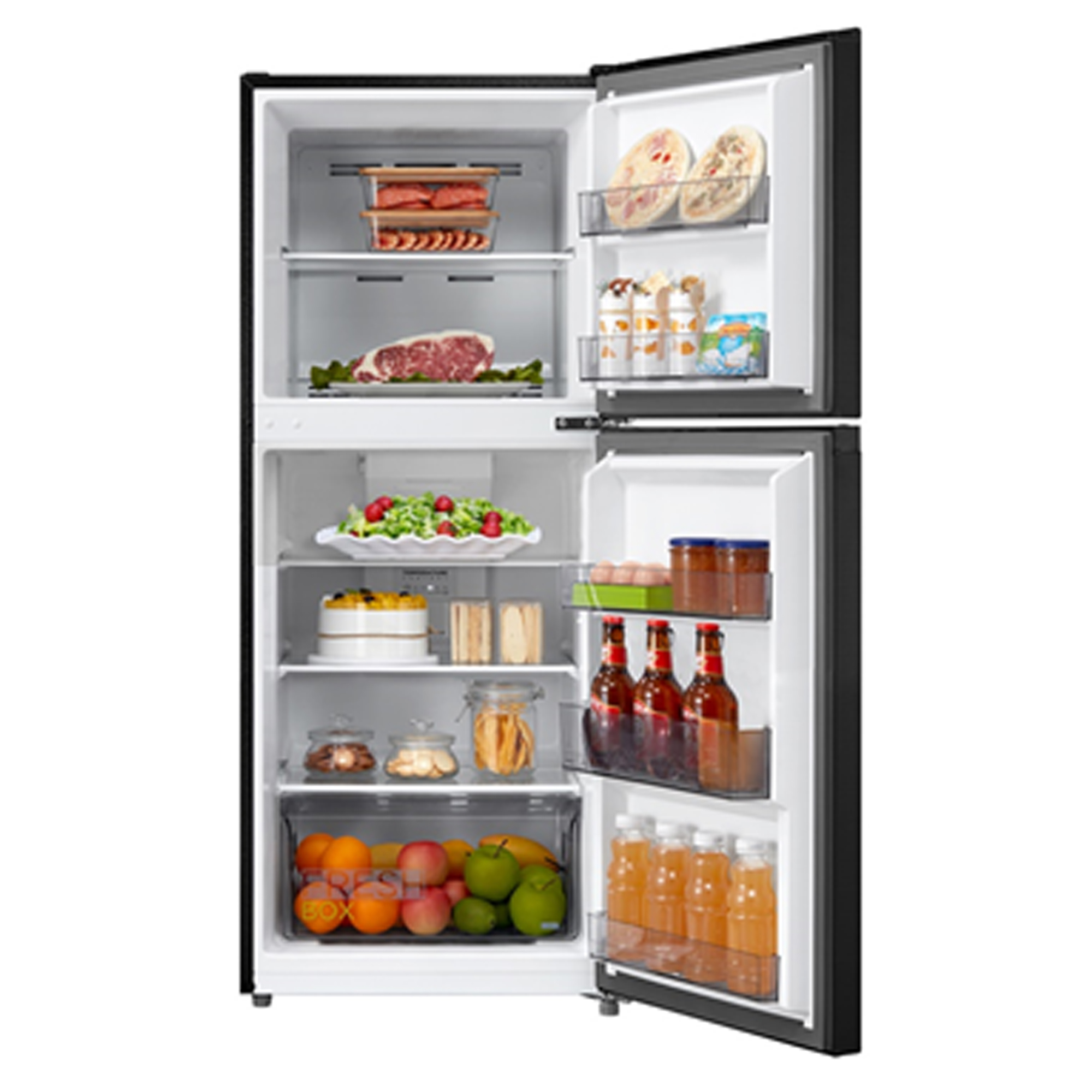 Midea 218 Liter Double Door Refrigarator model MDRT306MTB30 front view - GharOne Nepal view 2