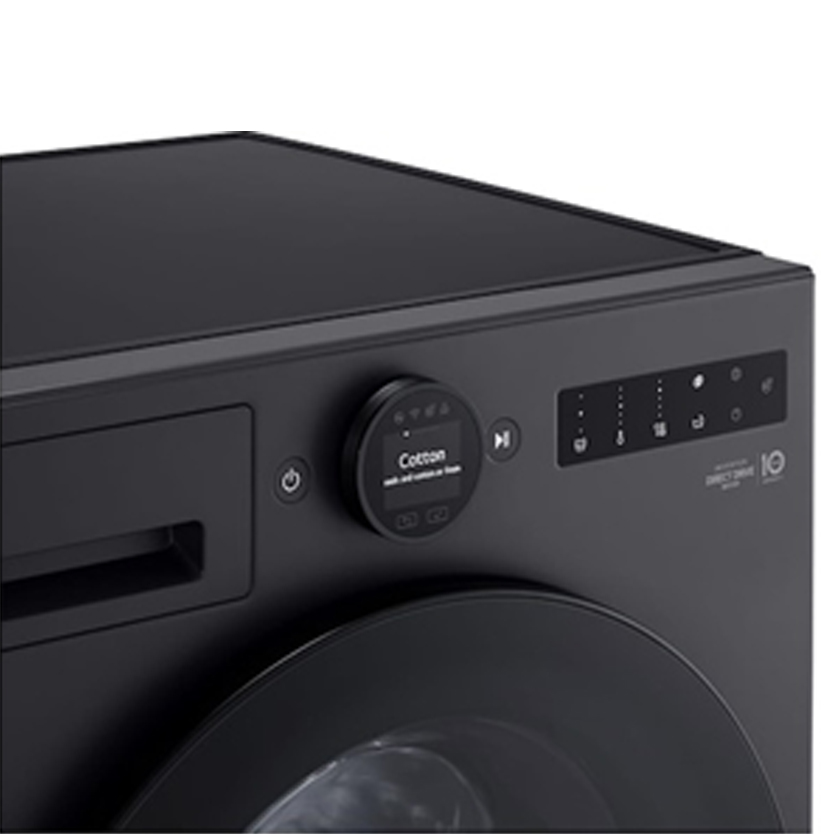 LG 14Kg Fully Automatic Front Load Washing Machine (FX1414S2K.AEBQ) model FX1414S2K.AEBQ front view - GharOne Nepal view 4