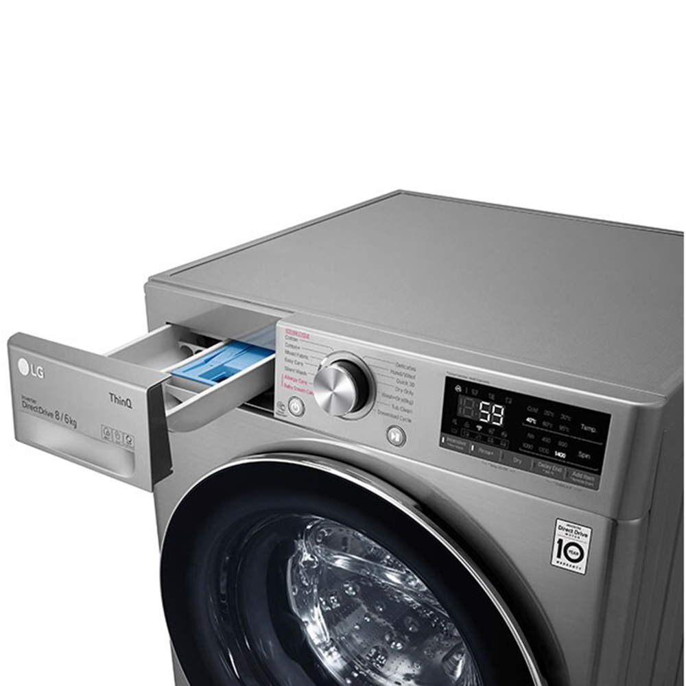 LG 8 Kg & 6 Kg Washer & Dryer model FV1408H4V front view - GharOne Nepal view 5