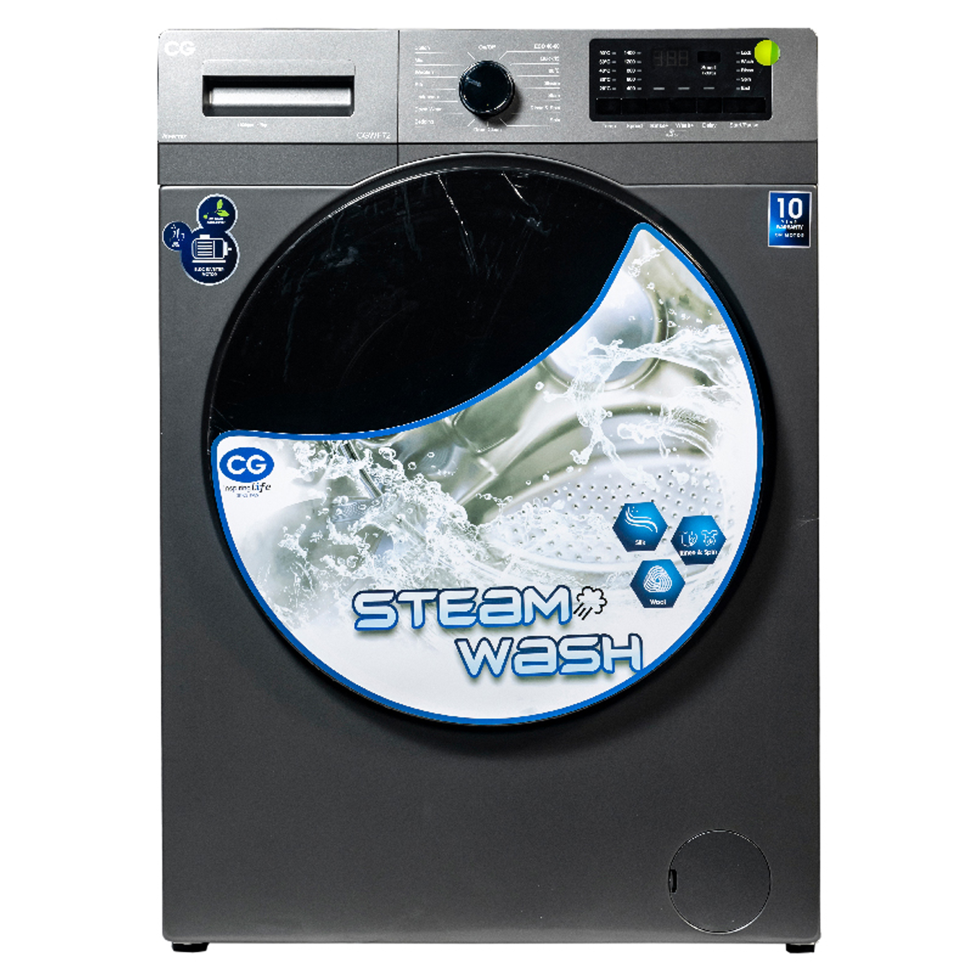 CG 8 Kg Front Load Washing Machine (CGWF82) model CGWF82 front view - GharOne Nepal
