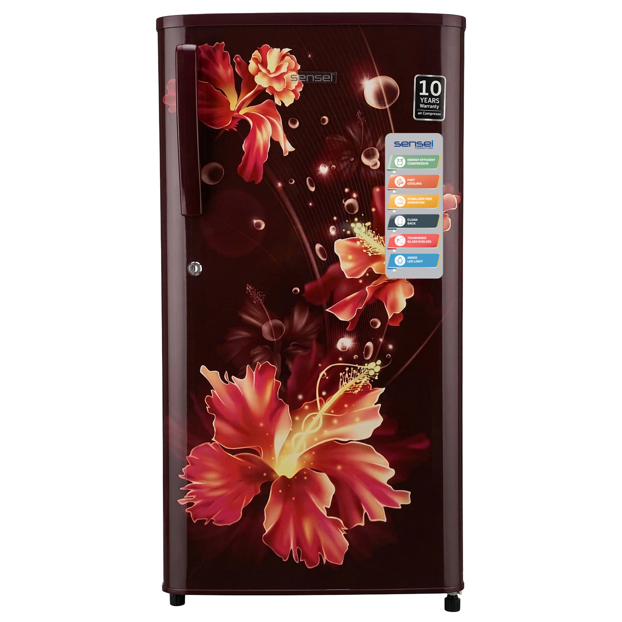 Sensei 185 Liter Single Door Refrigerator (SRF205VGR05) model SRF205VGR05 front view - GharOne Nepal
