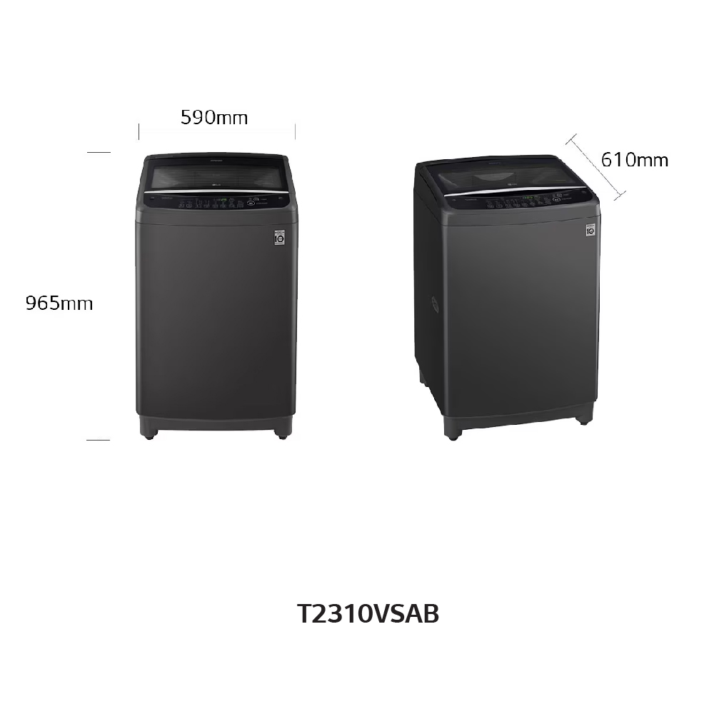 LG 10 Kg Fully Automatic Top Load Washing Machine (T2310VSAB) model T2310VSAB front view - GharOne Nepal view 4