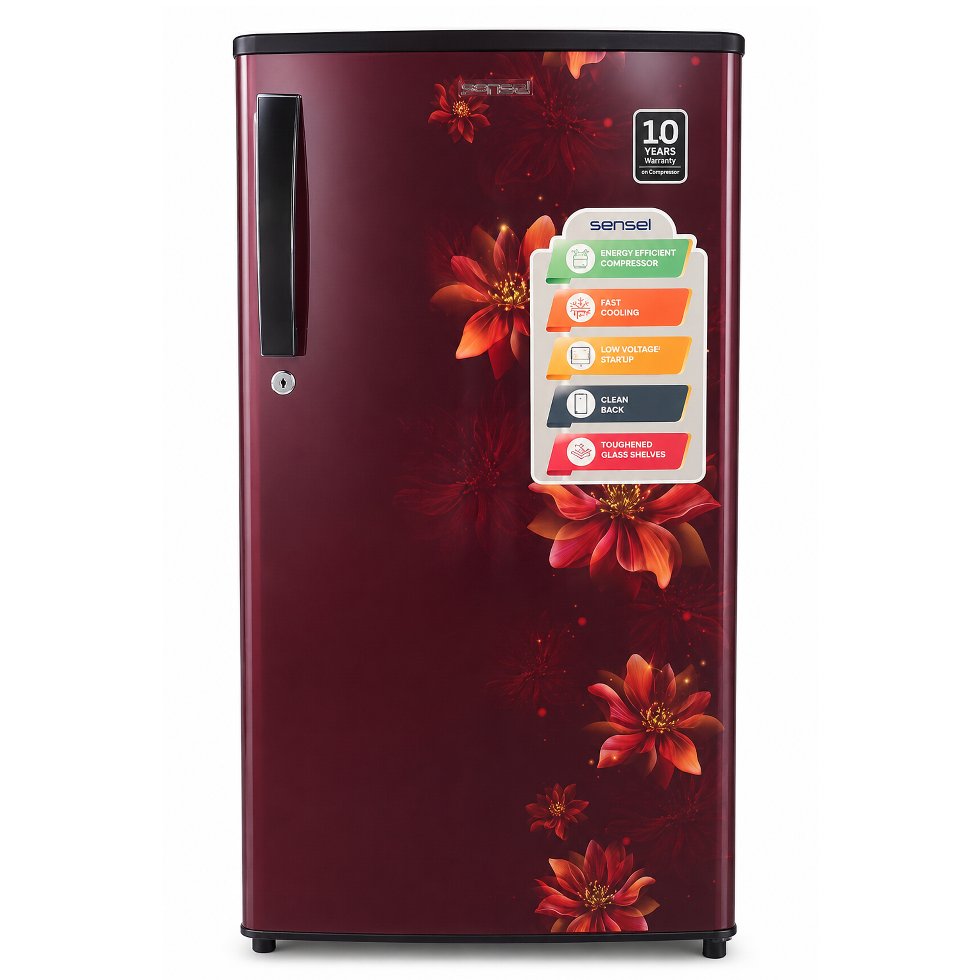 Sensei 180 Liter Single Door Refrigerator (SRF190KW03) model SRF190KW03 front view - GharOne Nepal