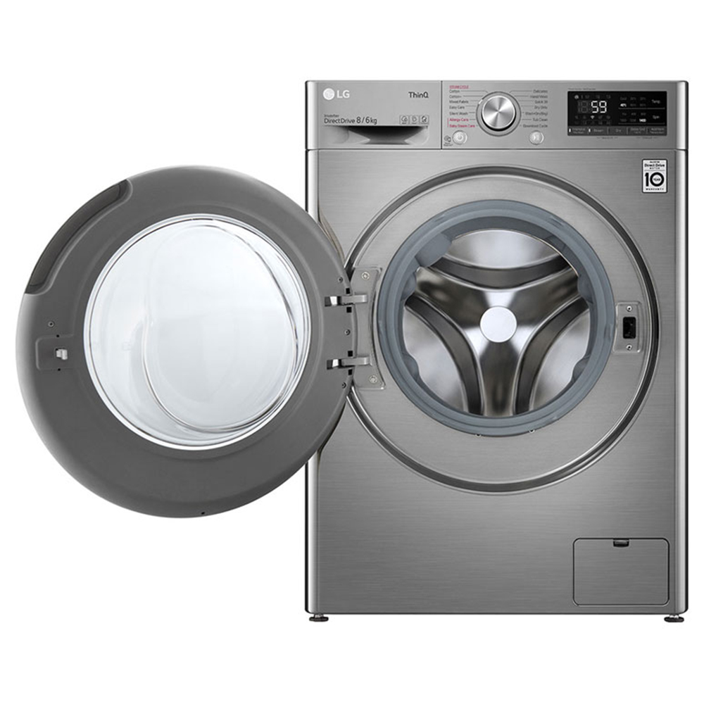 LG 8 Kg & 6 Kg Washer & Dryer model FV1408H4V front view - GharOne Nepal view 6