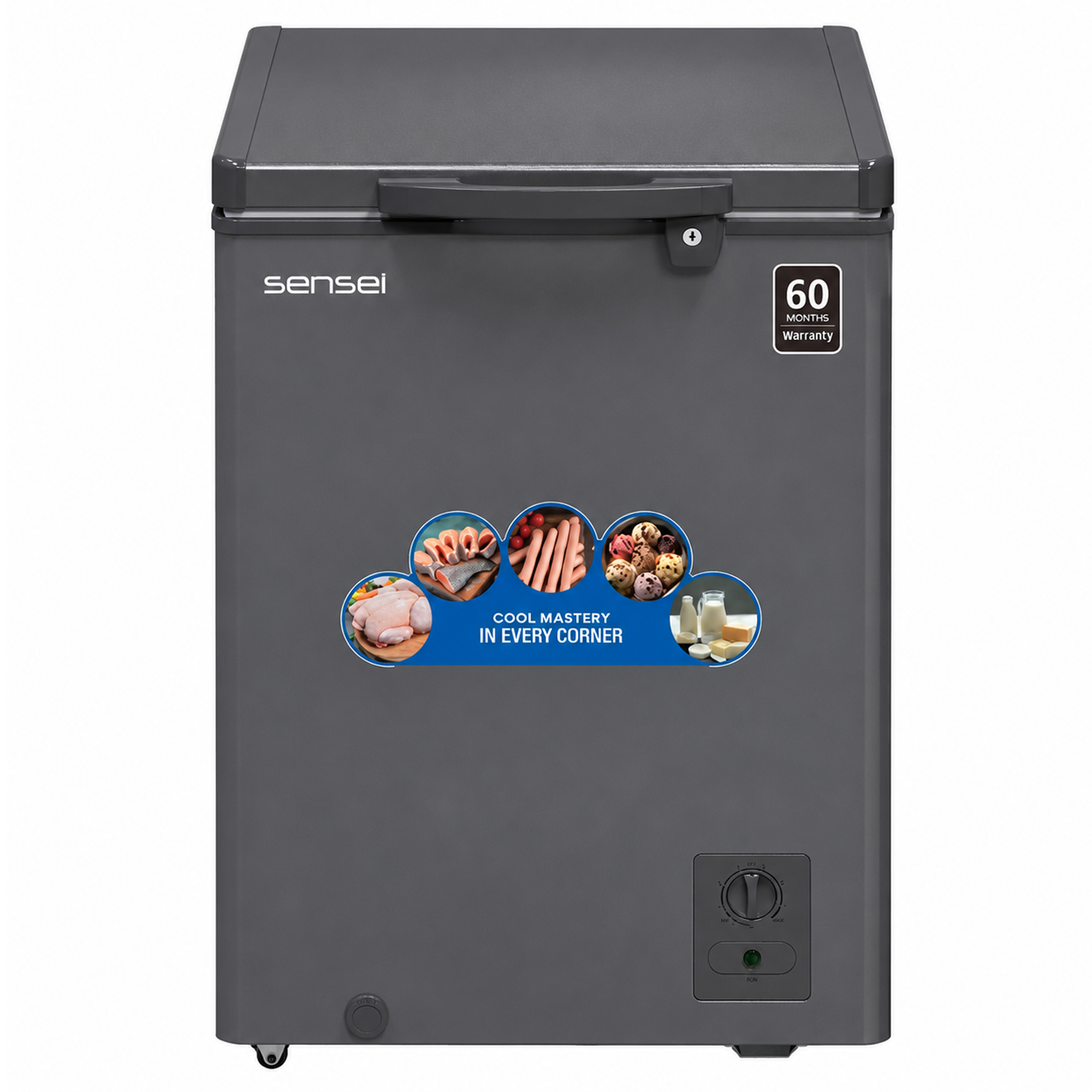 Sensei 115 Liter Hard Top SIngle Door Chest Freezer model SCF115HA2C front view - GharOne Nepal