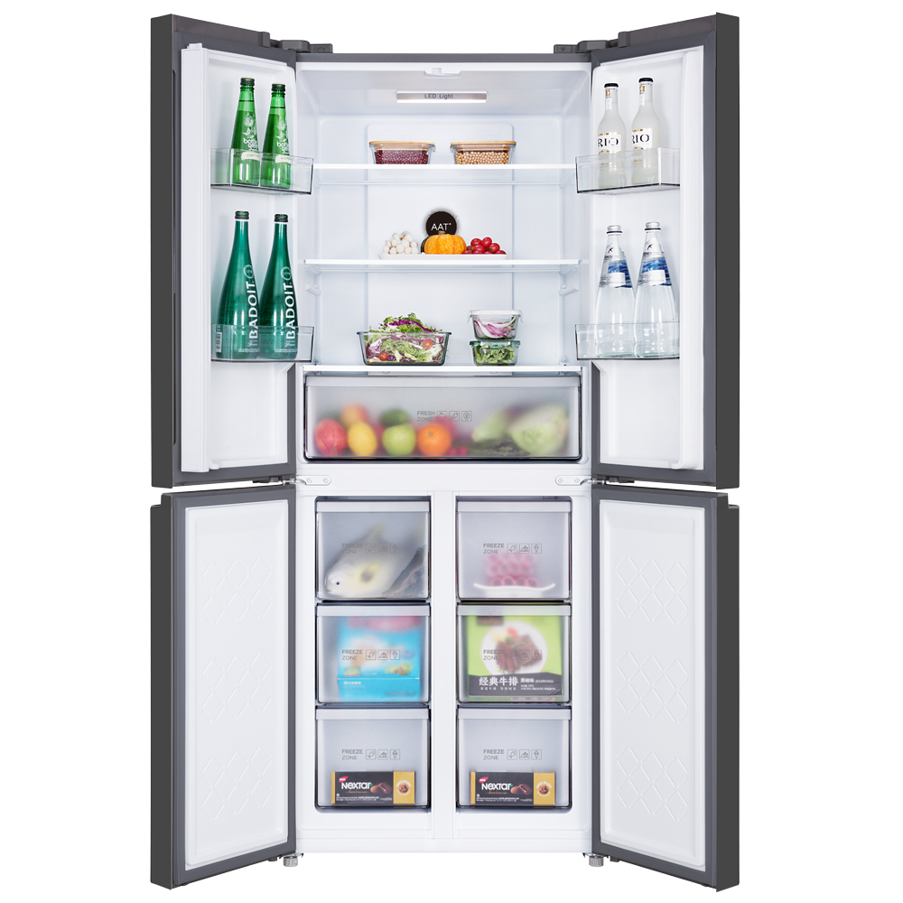 TCL 450 Liter Multi Door Cross Door Refrigerator | R600a, LED Display, Glacial Blue (P460CDGBL) model P460CDGBL front view - GharOne Nepal view 4