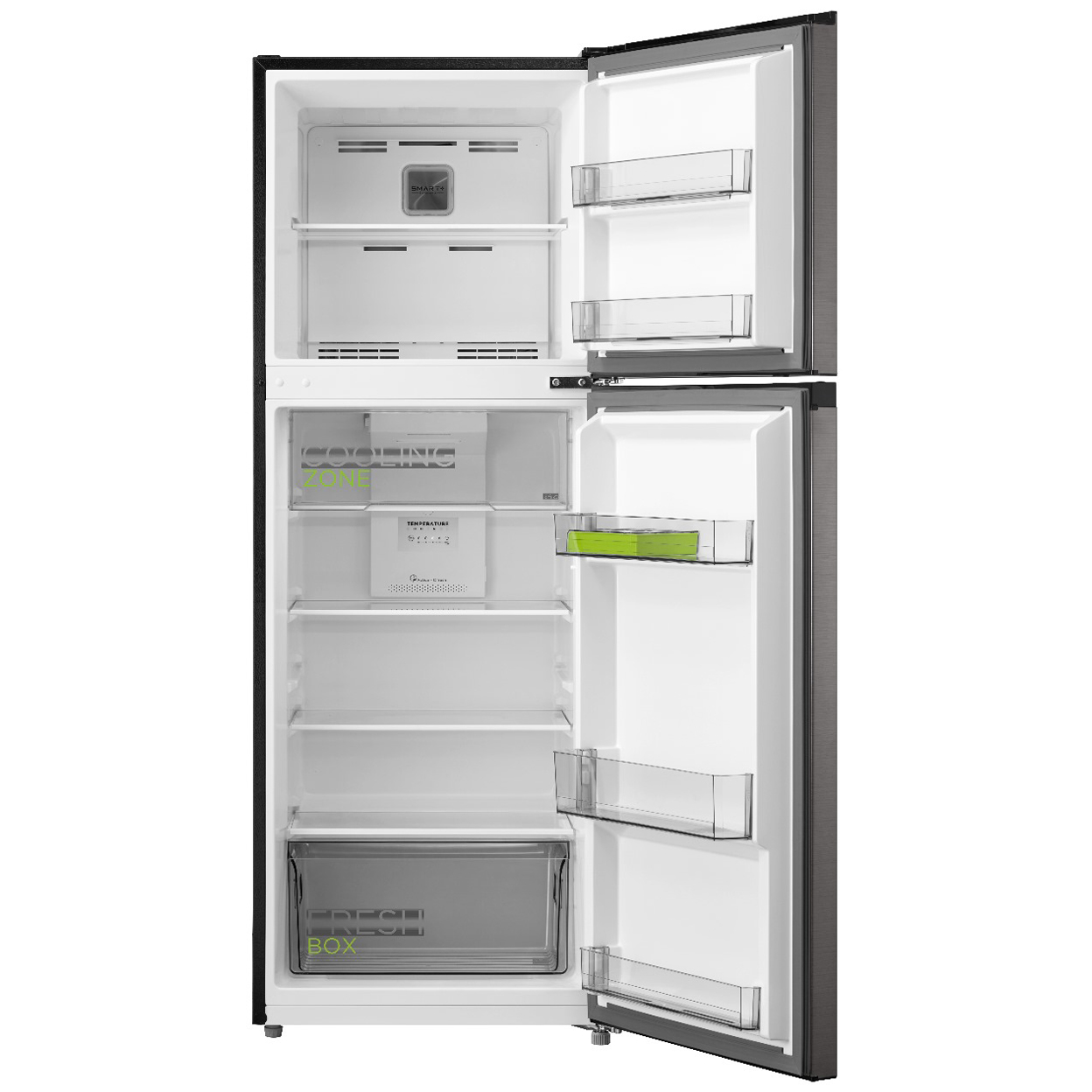 Midea 236 Liter Double Door Refrigerator (MDRT346MTB28-MY) model MDRT346MTB28-MY front view - GharOne Nepal view 3
