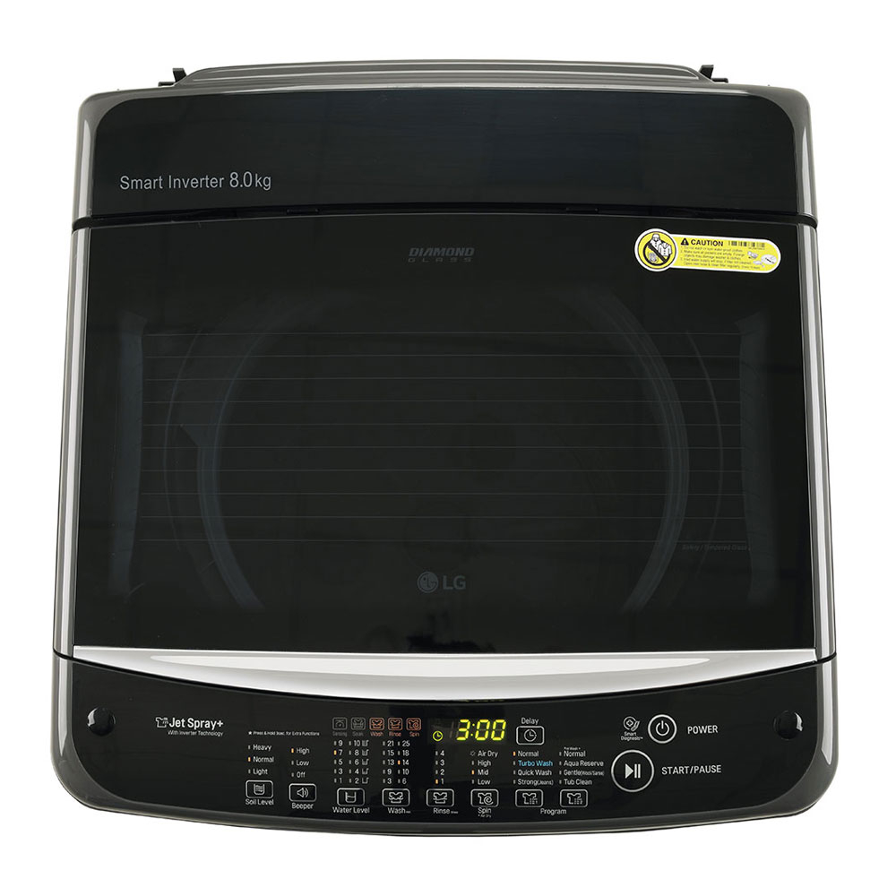 LG 8 Kg Top Load Washing Machine (T2108VSAB) model T2108VSAB front view - GharOne Nepal view 6