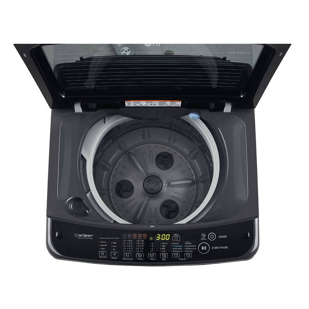 LG 9 Kg Top Load Washing Machine (T2109VSAB) model T2109VSAB front view - GharOne Nepal view 6