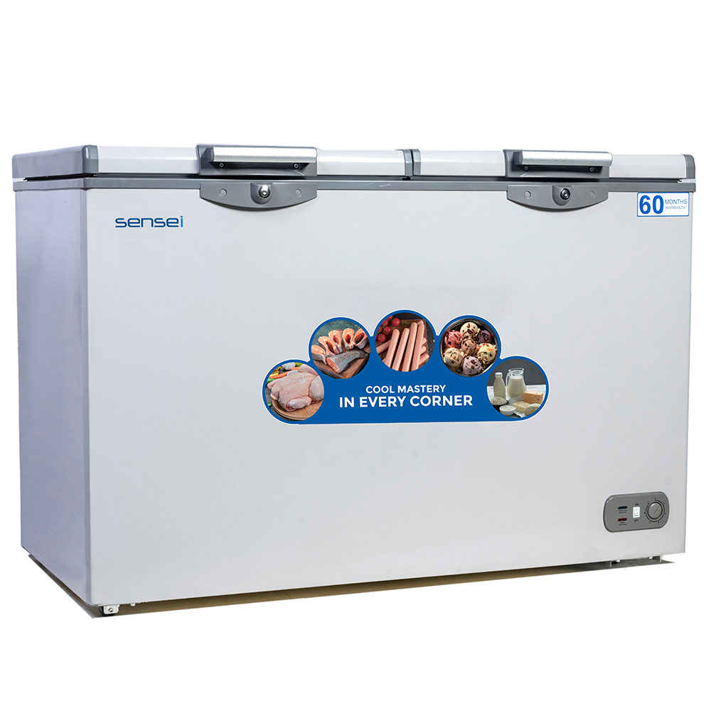 Sensei 340 Liter Dual-Function Chest Freezer (SCF340HDDT3) model SCF340HDDT3 front view - GharOne Nepal view 4