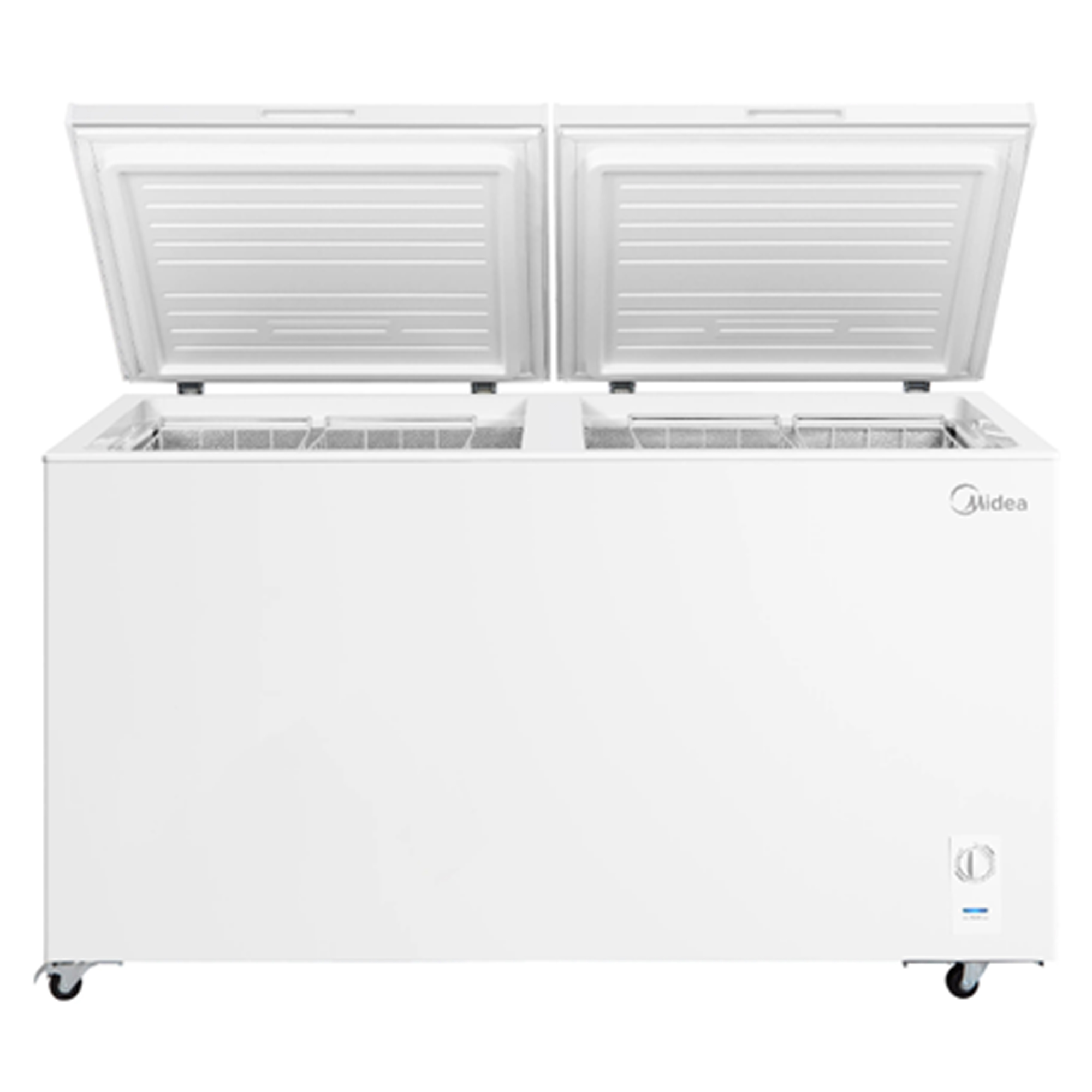 Midea 508 Liter Hard Top Double Door Chest Freezer (MDRC698FZE01AE) model MDRC698FZE01AE front view - GharOne Nepal