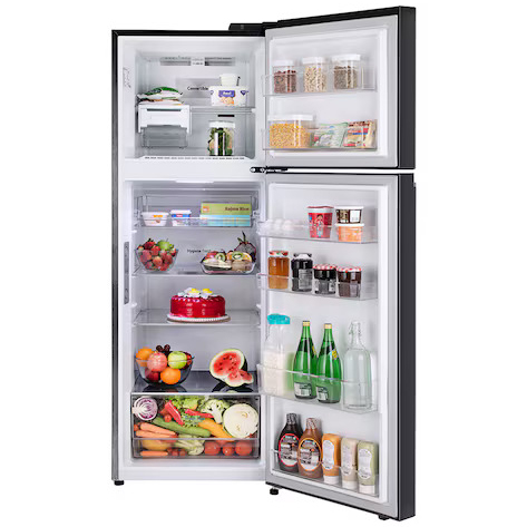 LG 360 Liter Double Door Refrigerator | Smart Inverter Compressor | Convertible | Door Cooling+ | ThinQ Wi-Fi (GLT400CESI.AESQ) model GLT400CESI.AESQ front view - GharOne Nepal view 4